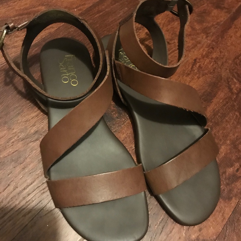 Brown Leather Franco Sarto Sandals